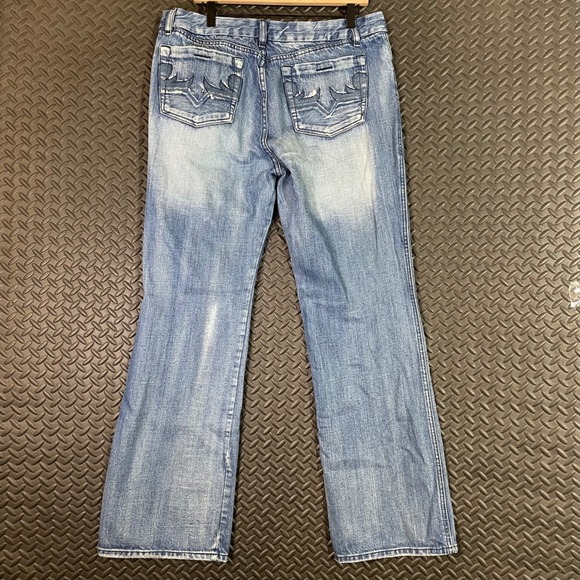 Vintage Y2K Diesel Industry Embroidered Pockets Blue Denim‎ Jeans Men's Size 38 - Picture 1 of 9